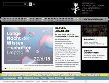 Tablet Screenshot of hmt-leipzig.de